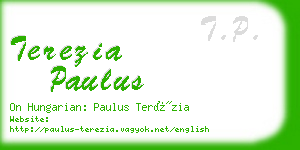 terezia paulus business card